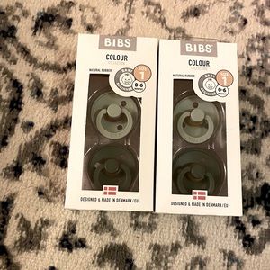 New box Bibs Natural Pacifiers